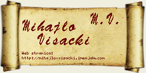 Mihajlo Višacki vizit kartica